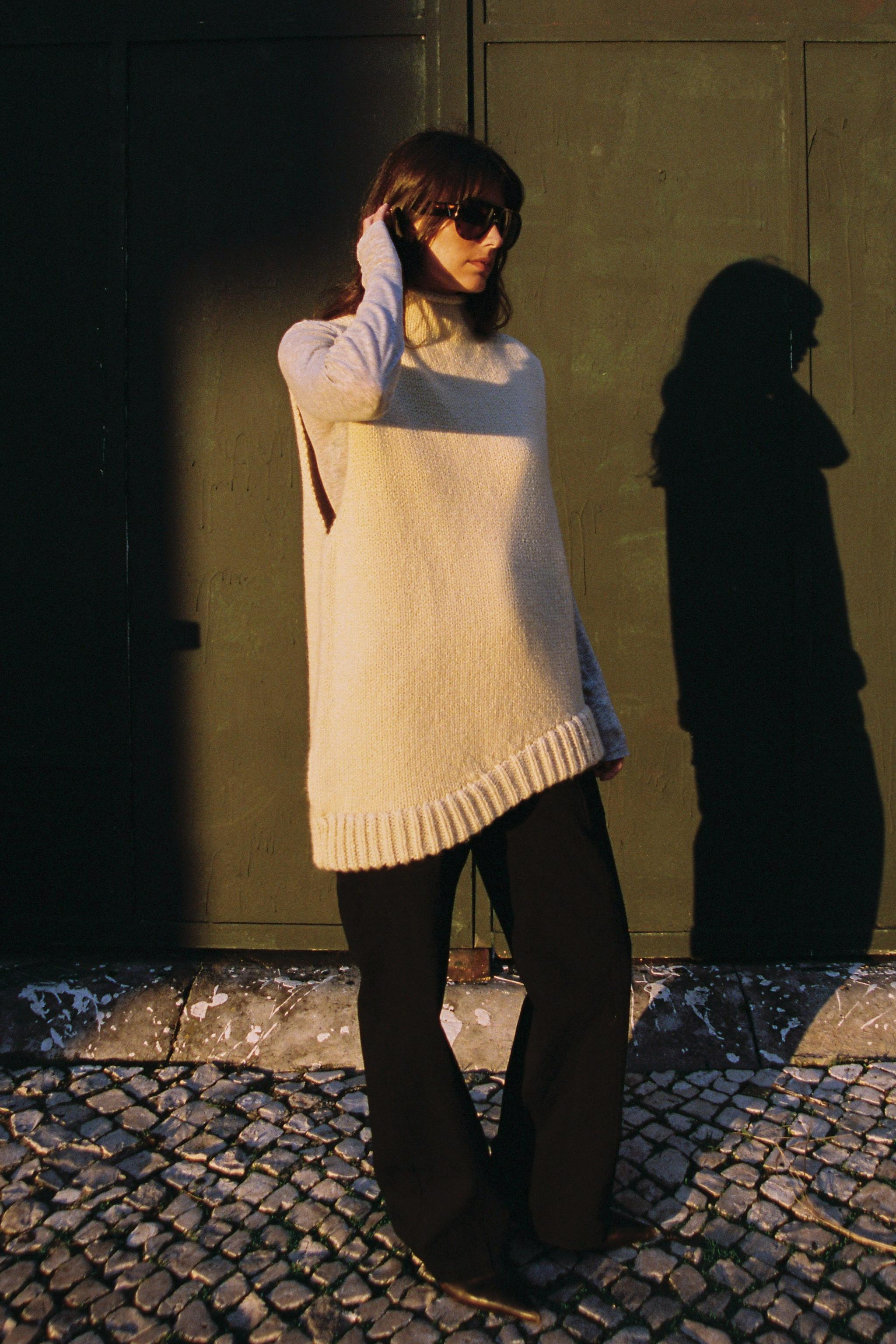 GILET EN MAILLE ASYMÉTRIQUE
